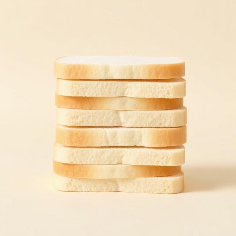 A stack of plain sliced sandwich bread